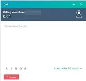 HubSpot Phone call 