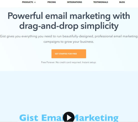 Gist email marketing tool by findtheblogger