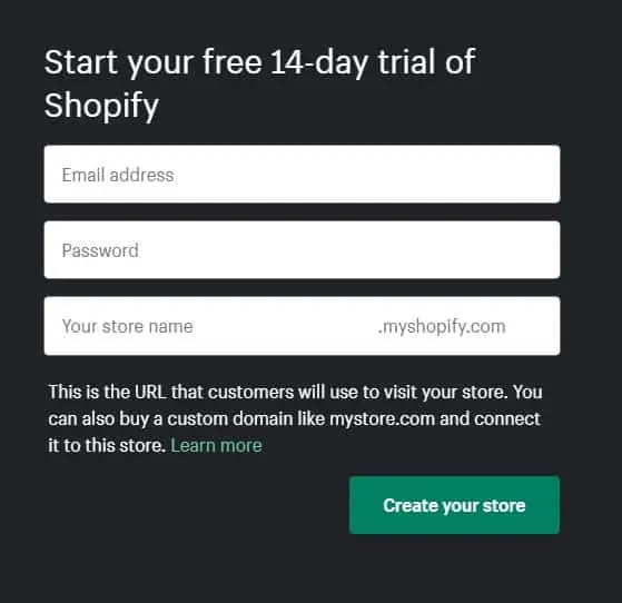 Shopify Webshop Name