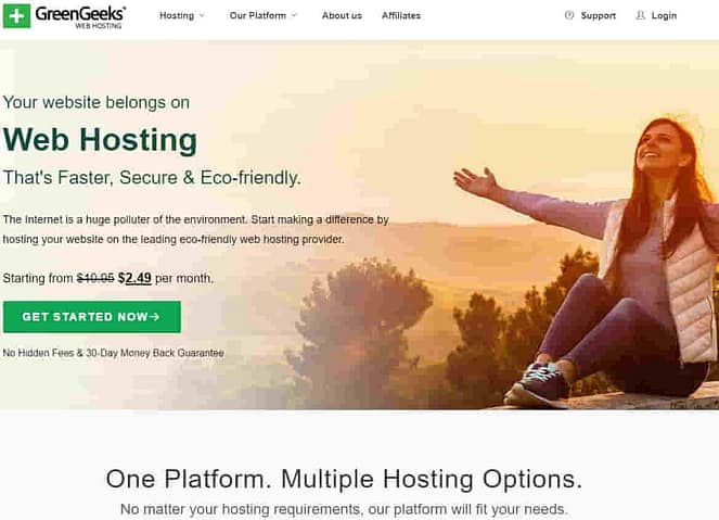 GreenGeeks web hosting by findtheblogger