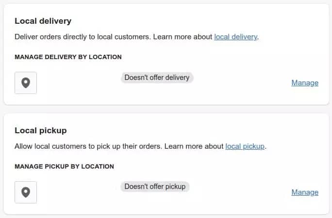 Shopify - Local Delivery
