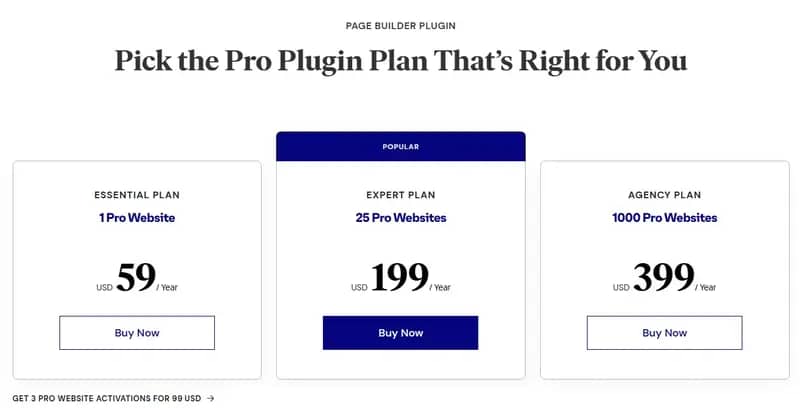 Pricing Plans – Elementor